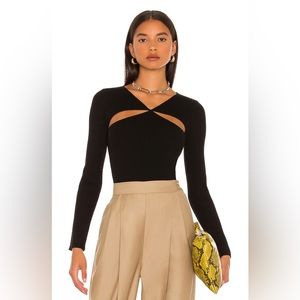 LINE & DOT Halo Cut Out Sweater Top